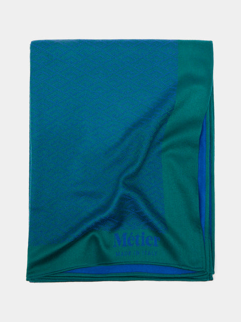 Métier - Jacquard Cashmere Blanket - Green - ABASK - 