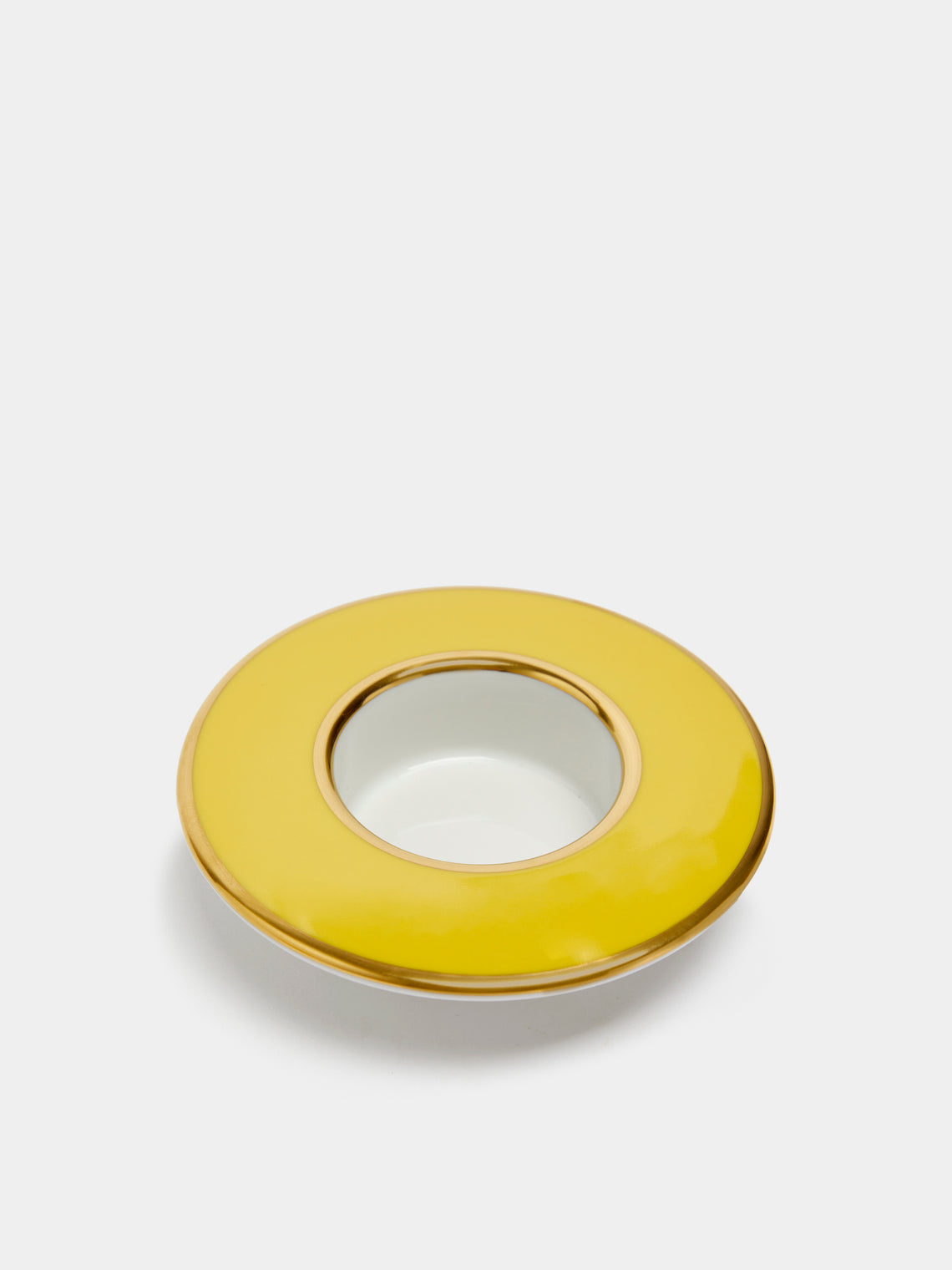 Augarten - Hand-Painted Porcelain Tealight Holder - Yellow - ABASK