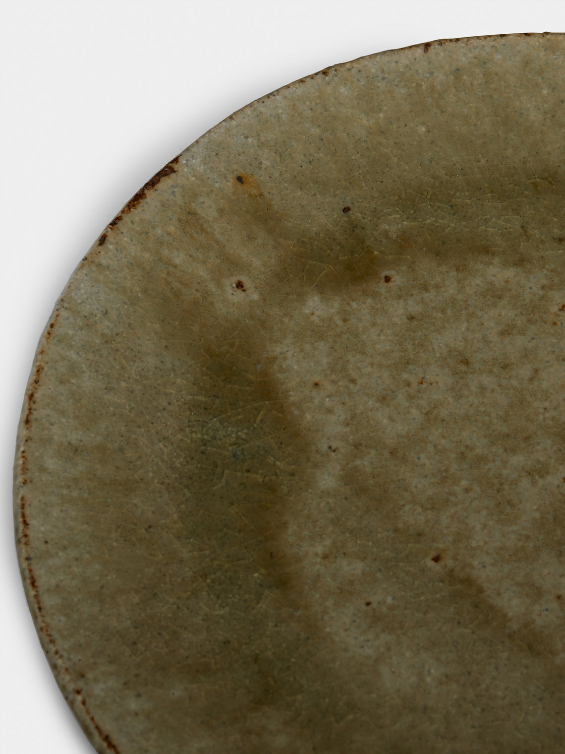 Ingot Objects - Ash-Glazed Ceramic Rimless Side Plate - Beige - ABASK