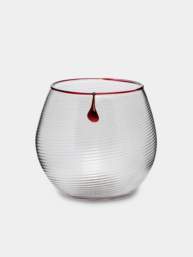 Giberto - Julia Teardrop Murano Glass Tumbler - Grey - ABASK - 