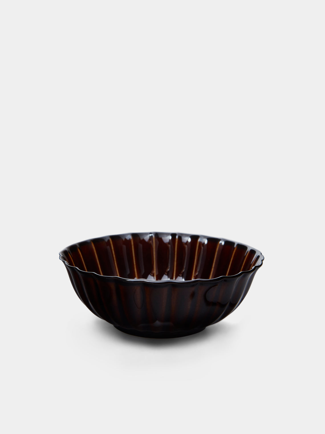 Kaneko Kohyo - Giyaman Urushi Ceramic Shallow Bowls (Set of 4) - Brown - ABASK - 