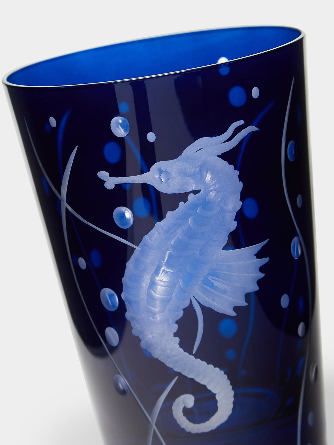 Sea Life Hand-Engraved Crystal Tumblers (Set of 6)