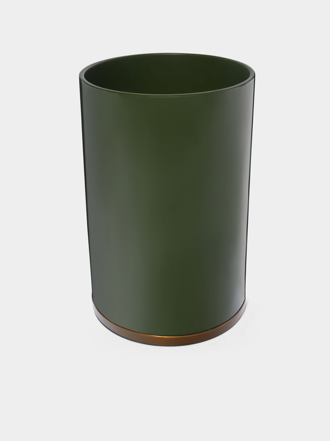 The Lacquer Company - Lacquered Round Bin - Green - ABASK - 