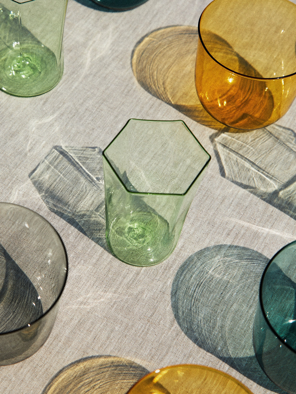 Yali Glass - Venexia Hand-Blown Murano Glass Small Tumbler - Green - ABASK