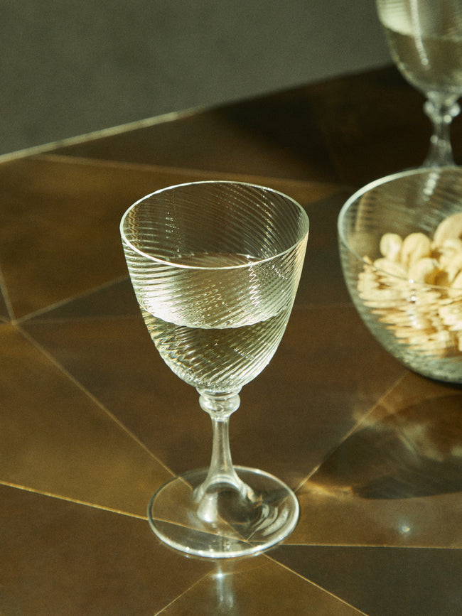 NasonMoretti - Torse Hand-Blown Murano White Wine Glass - Clear - ABASK