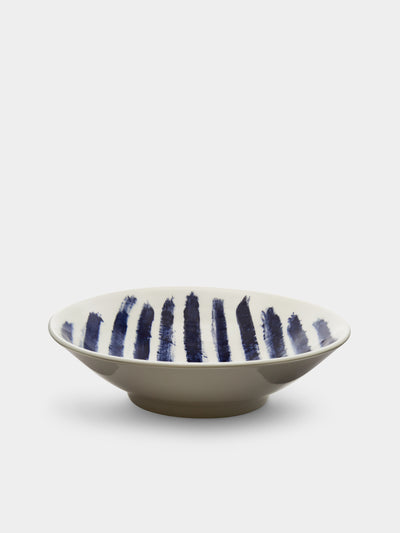 1882 Ltd. - Indigo Rain Ceramic Serving Bowl - Blue - ABASK - 