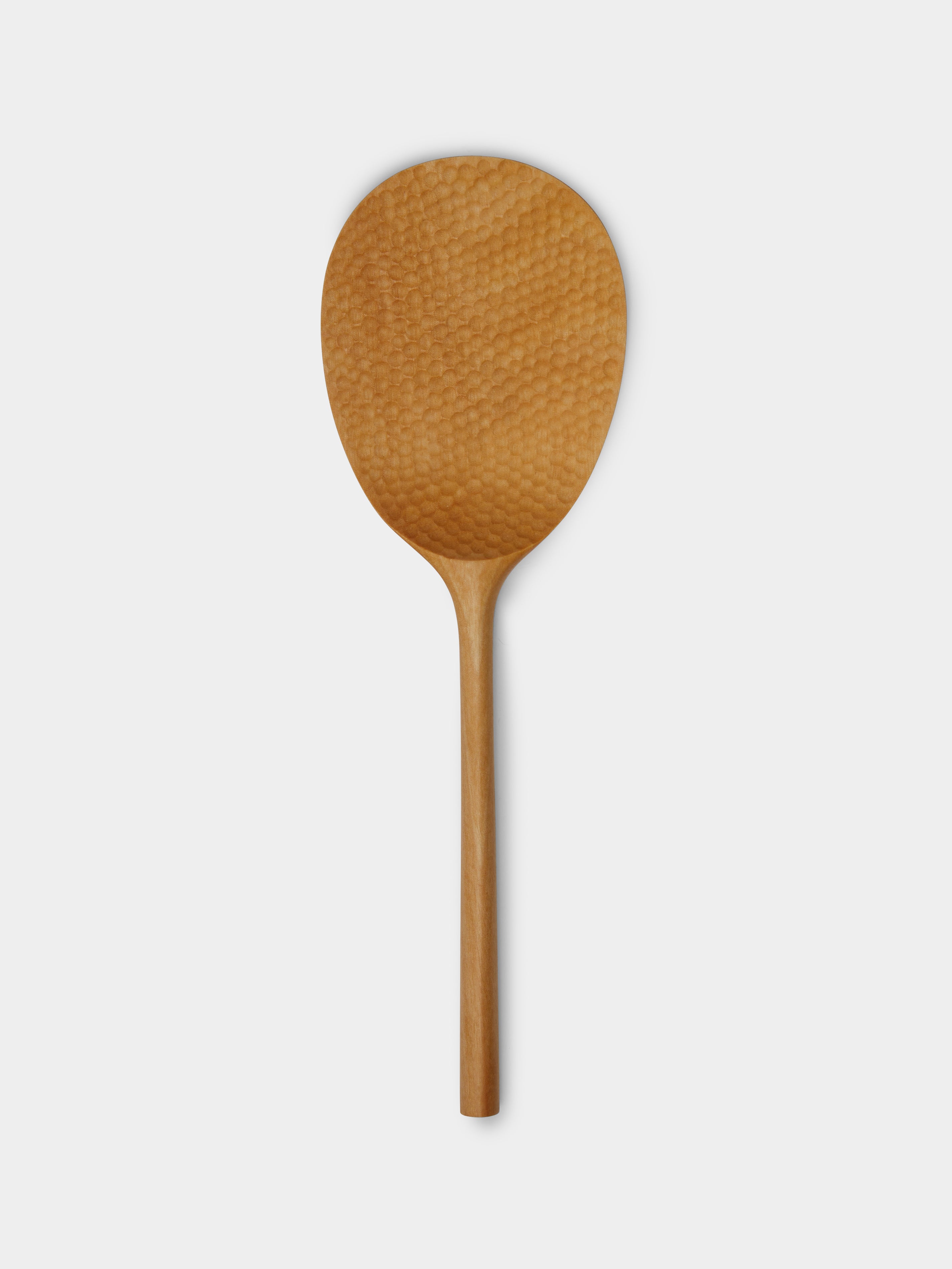 Brown Hand-Etched Birch Rice Paddle by Jaejin Choi | ABASK