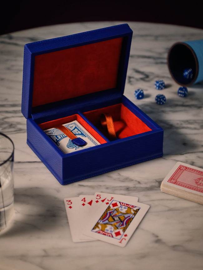 Noble Macmillan - Leather Playing Cards Set - Blue - ABASK