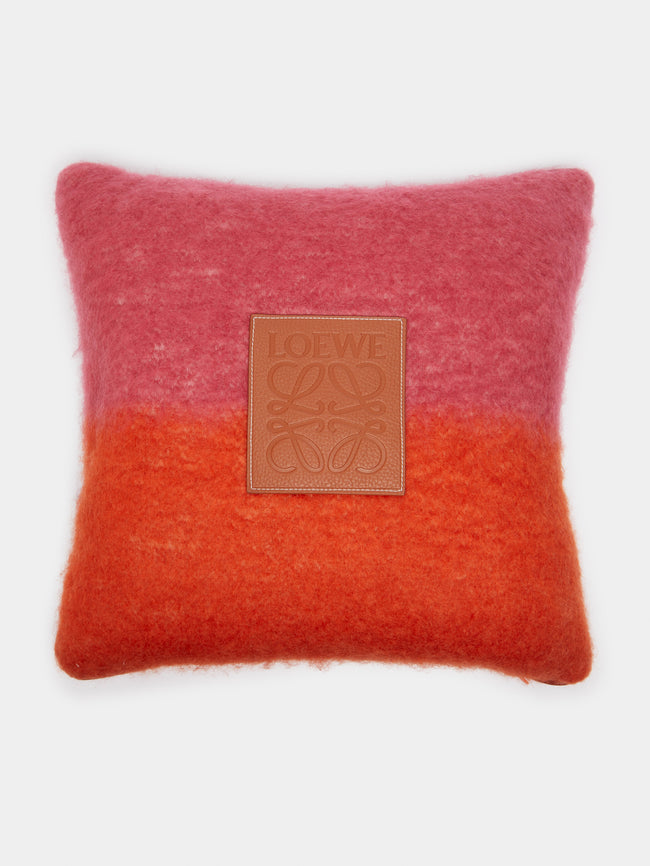 Loewe Home - Mohair Striped Cushion - Pink - ABASK - 