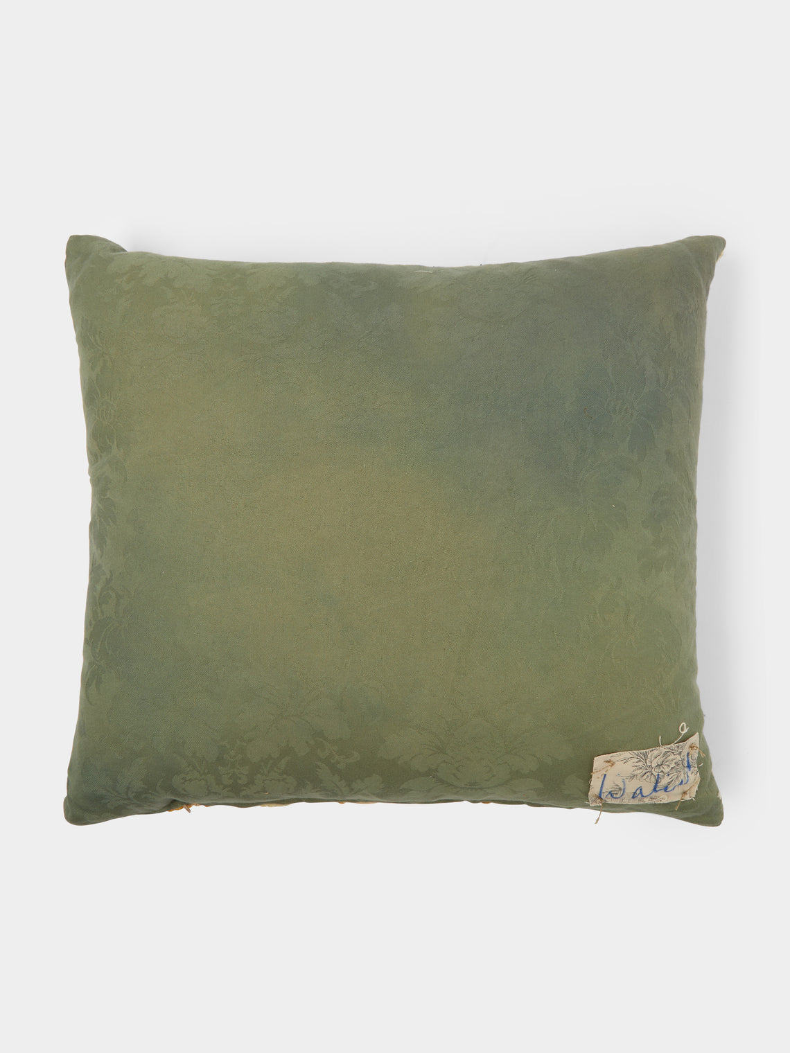 By Walid - 19th-Century Embroidered Wool and Linen Cushion -  - ABASK