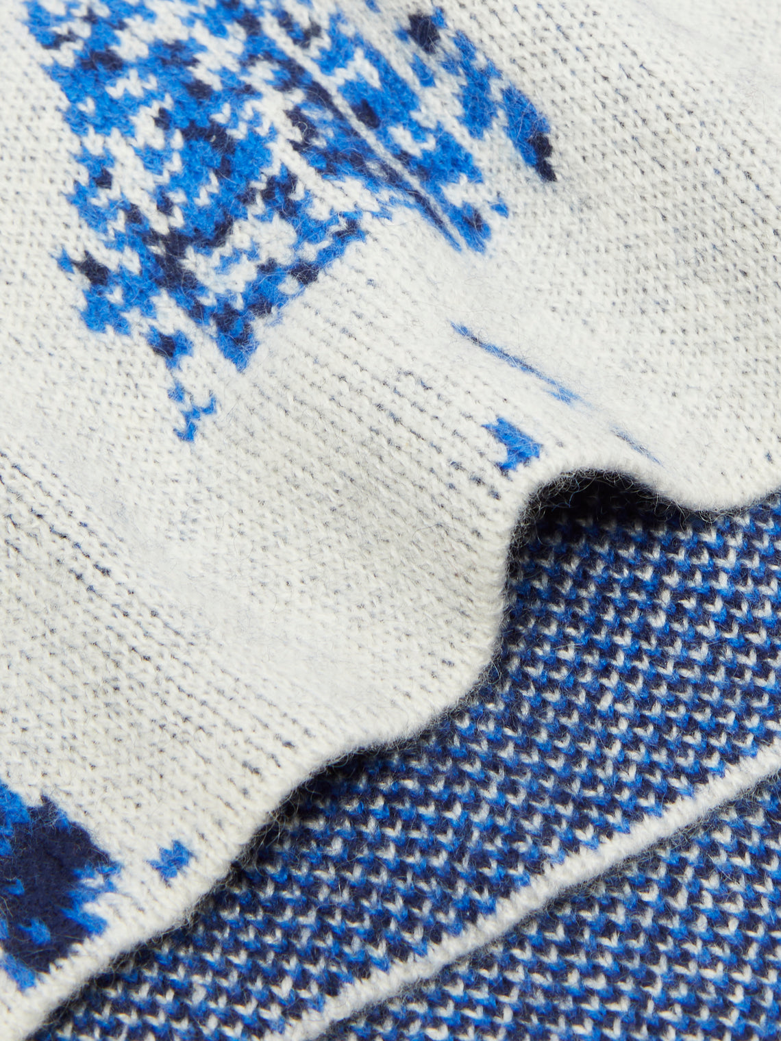 Saved NY - Applique Cashmere Blanket - Blue - ABASK