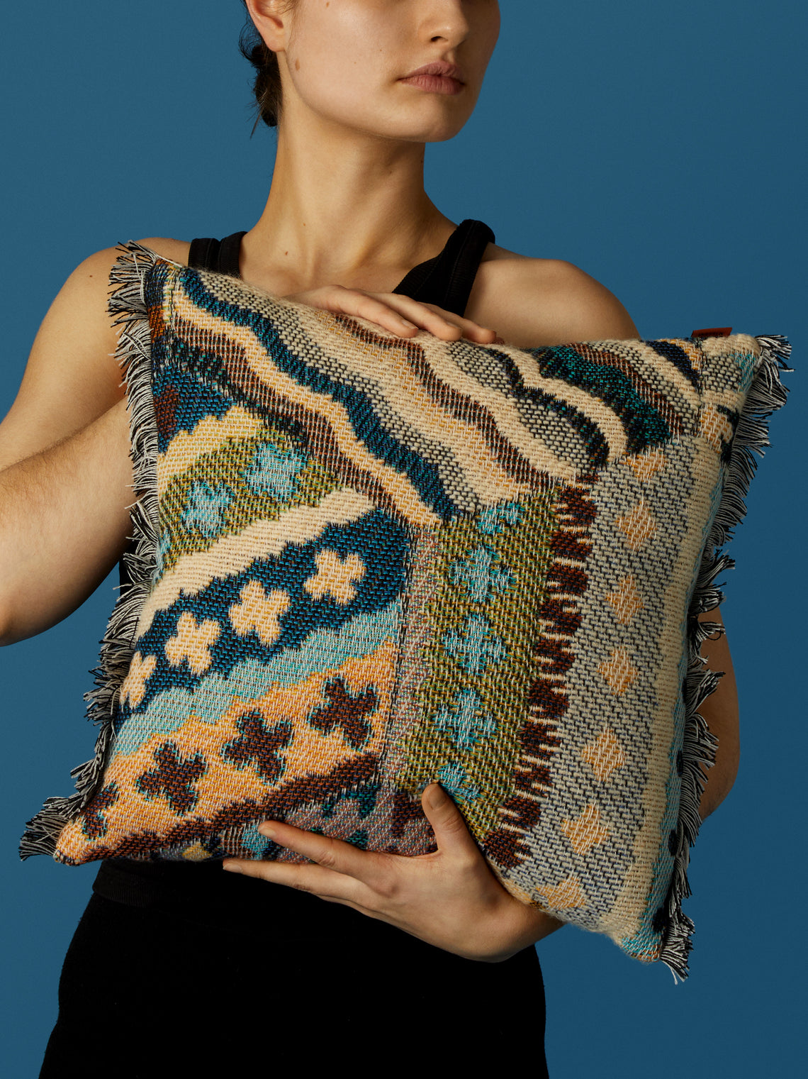 Missoni Home - Becky Wool-Blend Cushion - Blue - ABASK