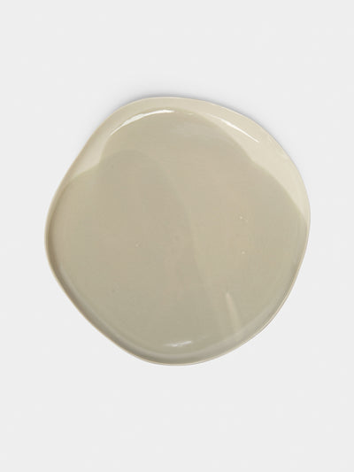Pottery & Poetry - Hand-Glazed Porcelain Dinner Plates (Set of 4) - Grey - ABASK - 