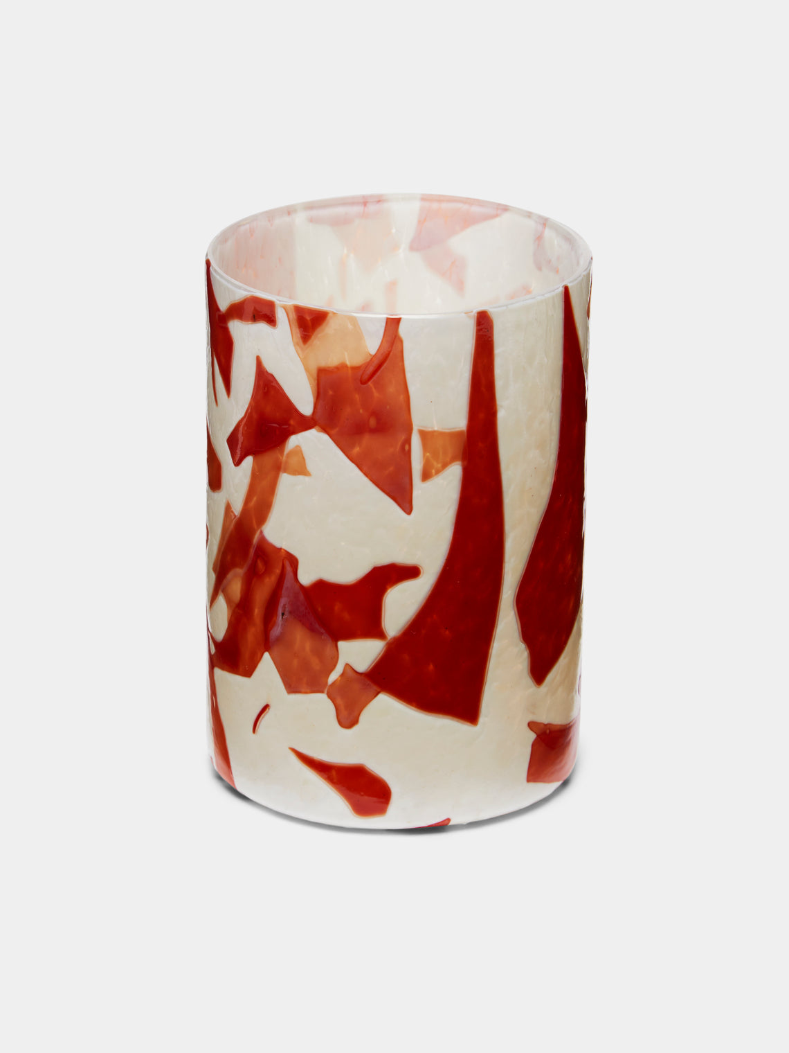 Stories of Italy - Borealis Hand-Blown Murano Glass Tumblers (Set of 6) - Red - ABASK - 