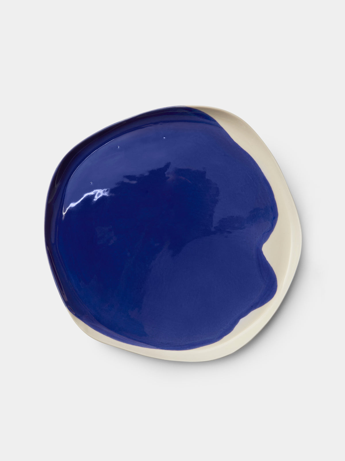 Set 4 Hand Glazed Porcelain Dinner Plates