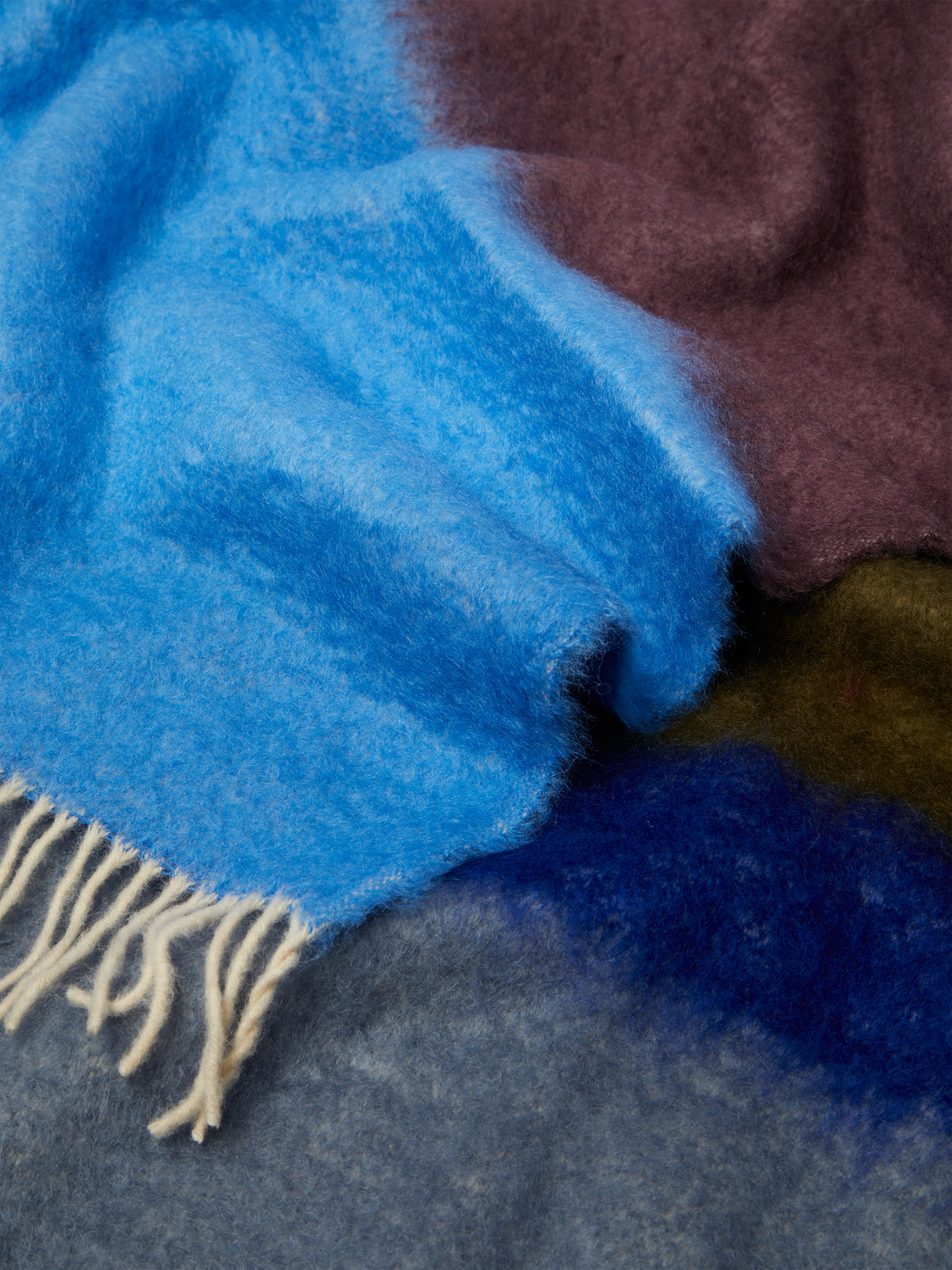 Mohair Striped Blanket