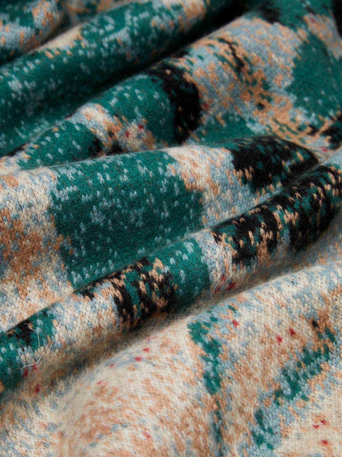 Saved NY - Verdure Tapestry Cashmere Blanket - Blue - ABASK