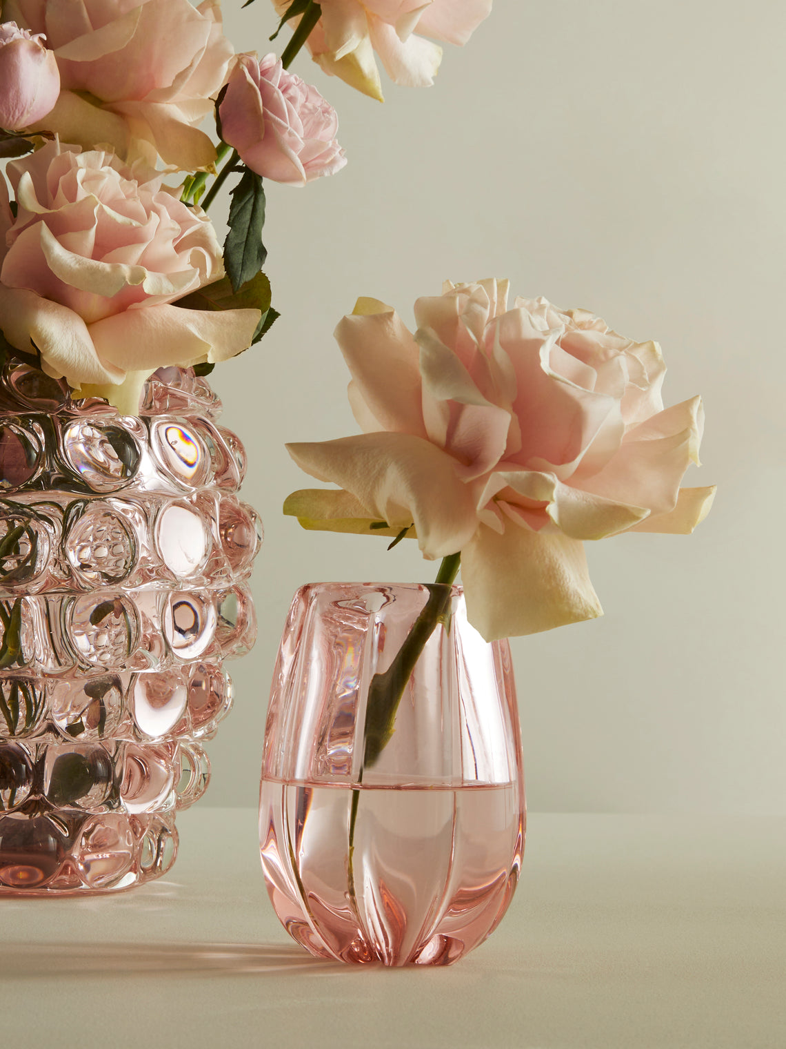 Yali Glass - Fiori Posi Hand-Blown Murano Glass Vase - Pink - ABASK