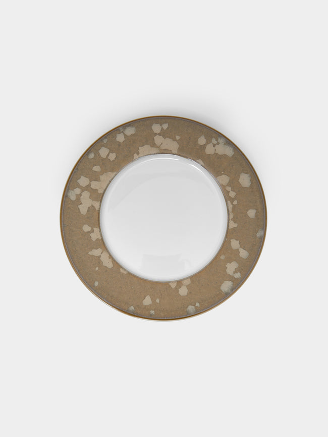 Jaune de Chrome - Basmati Porcelain Dessert Plate - Beige - ABASK - 
