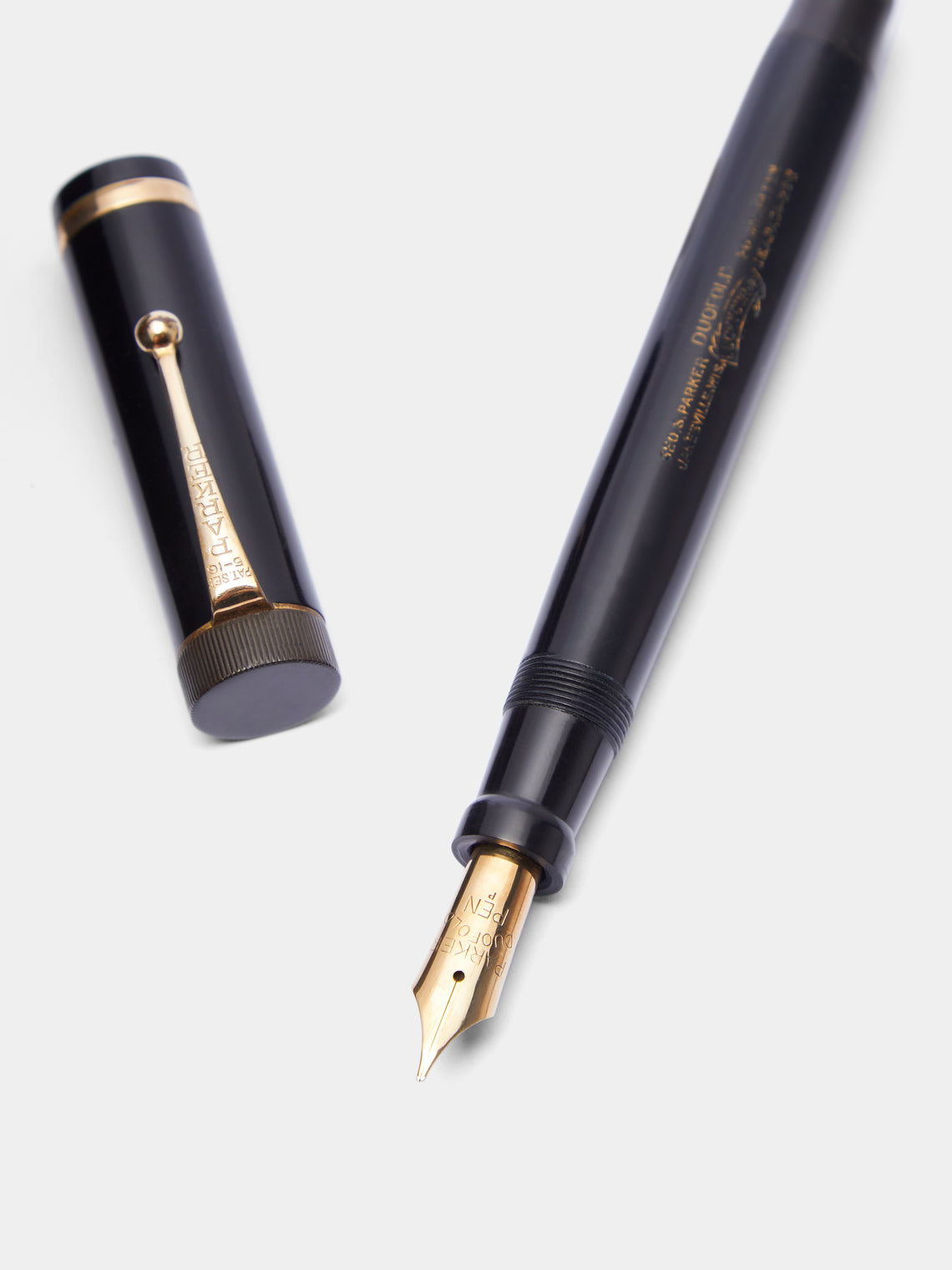 Antique and Vintage - 1926 Parker Duofold Pen & Pencil Set - Black - ABASK