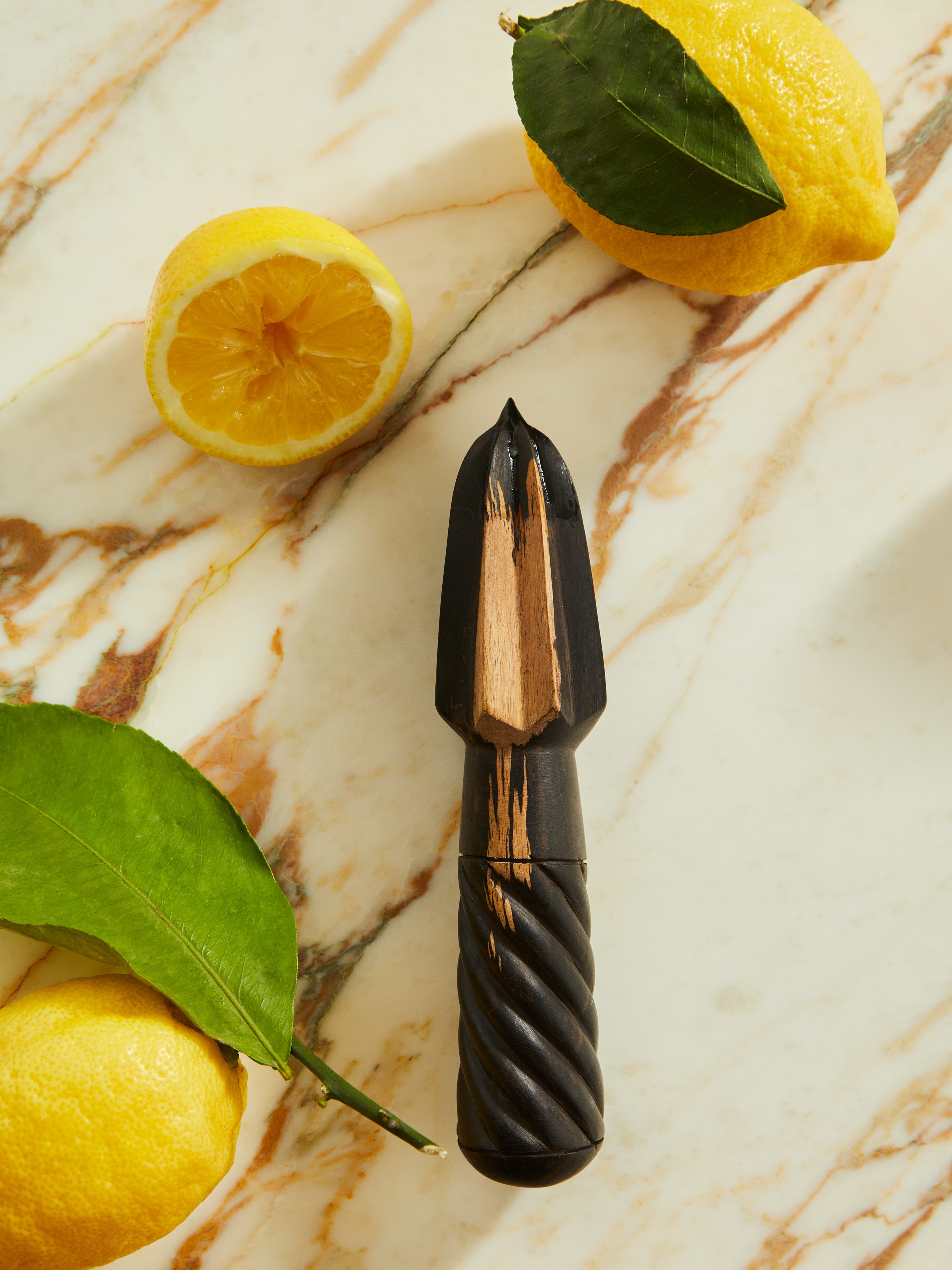 Hand-Carved Blackwood Lemon Squeezer