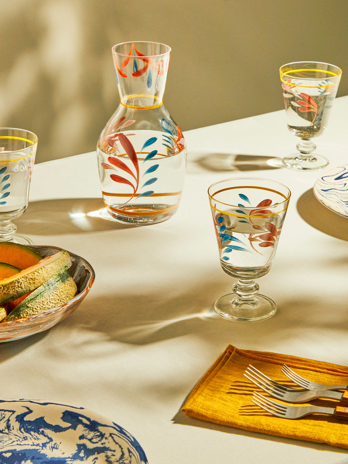 Los Vasos de Agua Clara - Tirol Hand-Painted Carafe -  - ABASK