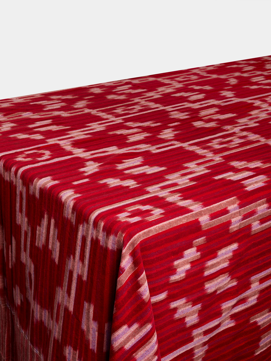 Gregory Parkinson - Lavender Rose Rain Block-Printed Cotton Tablecloth - Multiple - ABASK
