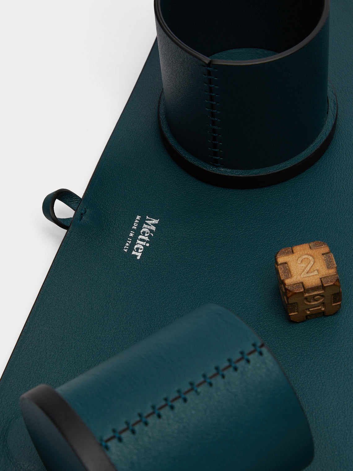 Métier - Leather Travel Backgammon Set - Blue - ABASK
