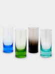 Moser - Hand-Blown Crystal Coloured Highballs (Set of 4) - Multiple - ABASK - 