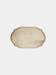 Ifuji - Italian Hand-Carved Wood Small Tray - Brown - ABASK - 