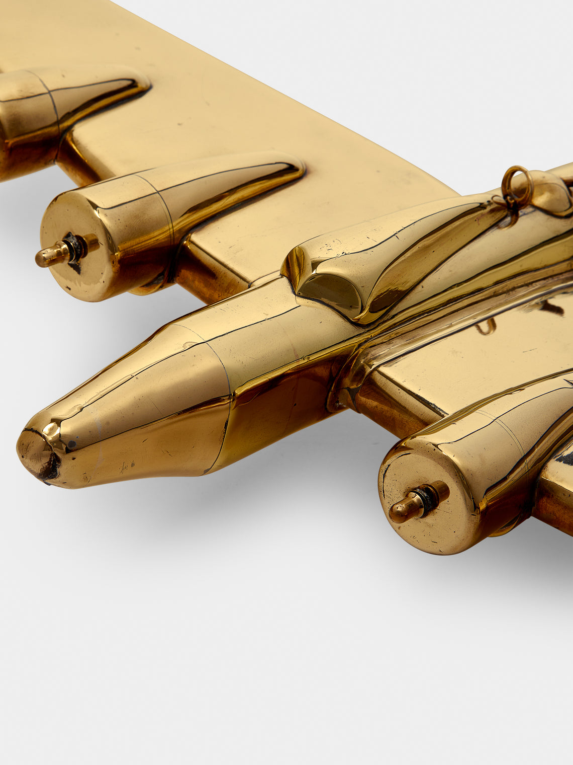 Antique and Vintage - 1950s Solid Brass Plane - Brown - ABASK