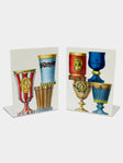 Fornasetti - Bicchieri di Boemia Iron Bookends - Multiple - ABASK - 