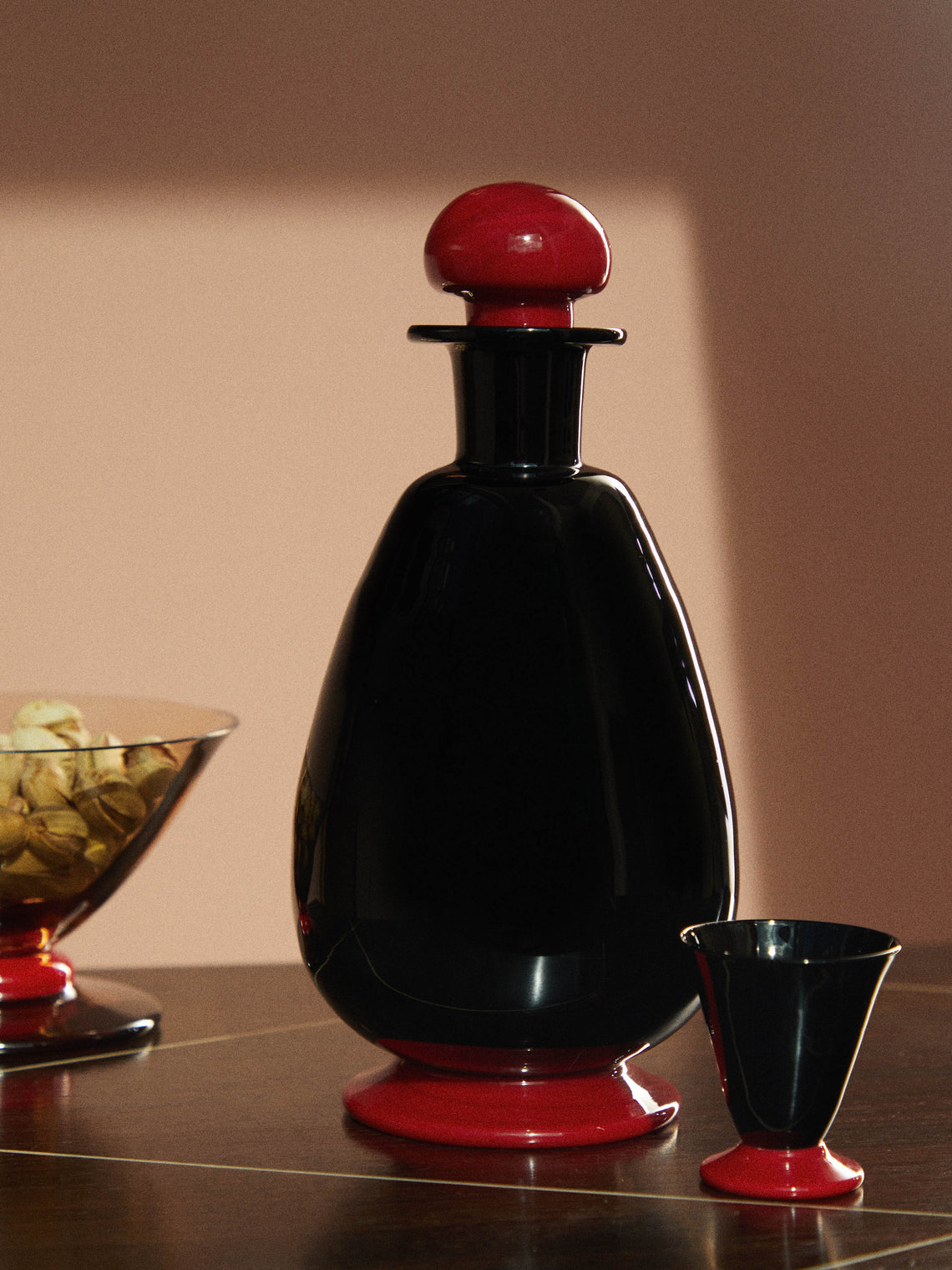 NasonMoretti - Archive Revival Hand-Blown Murano Sake Glass - Black - ABASK