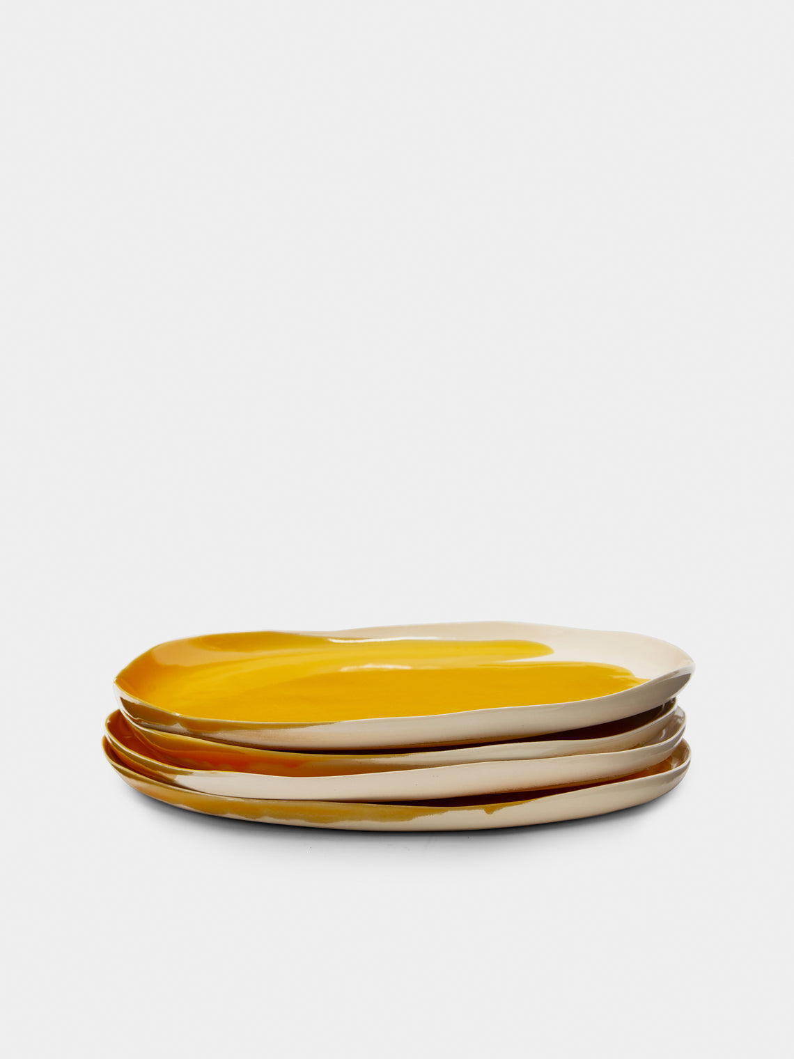 Pottery & Poetry - Hand-Glazed Porcelain Dinner Plates (Set of 4) -  - ABASK