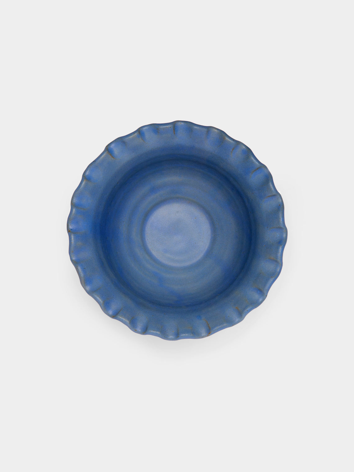 Perla Valtierra - Hand-Glazed Ceramic Small Serving Bowl - Blue - ABASK
