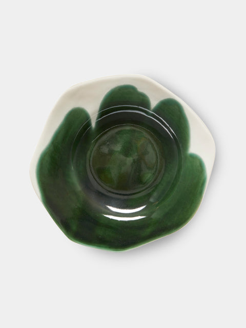 Pottery & Poetry - Hand-Glazed Porcelain Pasta Plates (Set of 4) - Green - ABASK - 