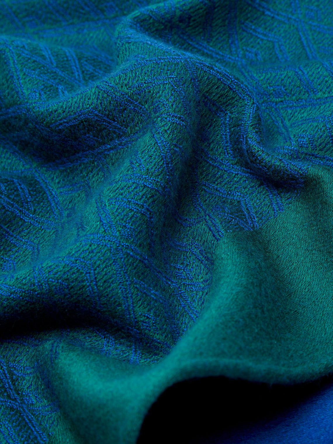 Métier - Jacquard Cashmere Blanket - Green - ABASK