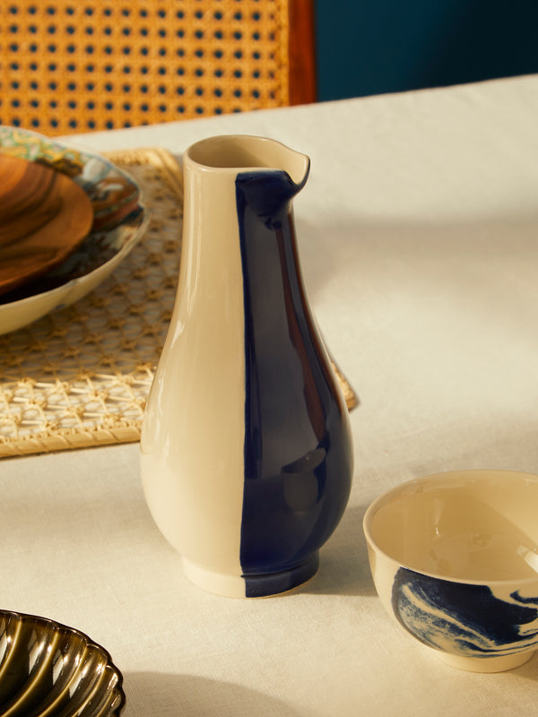 1882 Ltd. - Indigo Rain Ceramic Jug -  - ABASK