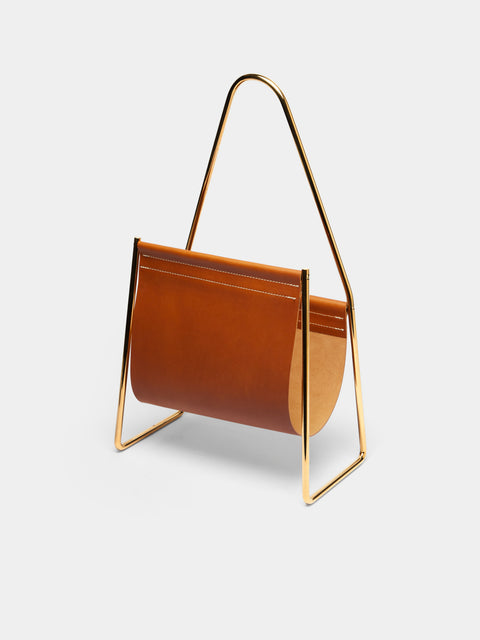 Carl Auböck - Brass and Leather Magazine Rack -  - ABASK - 