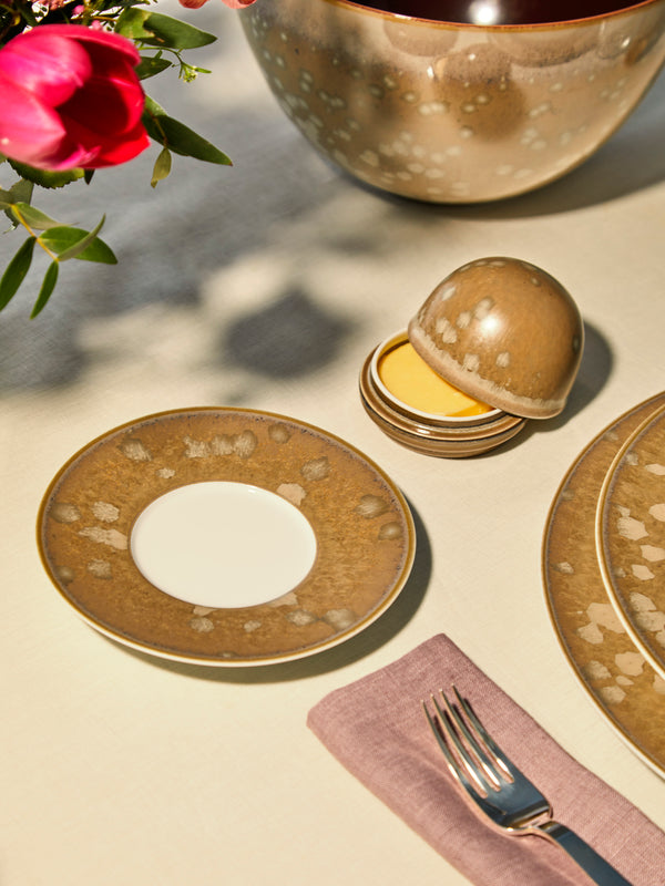 Jaune de Chrome - Basmati Porcelain Side Plate -  - ABASK