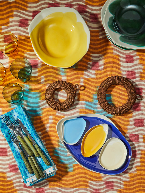 Pottery & Poetry - Hand-Glazed Porcelain Long Serving Tray -  - ABASK