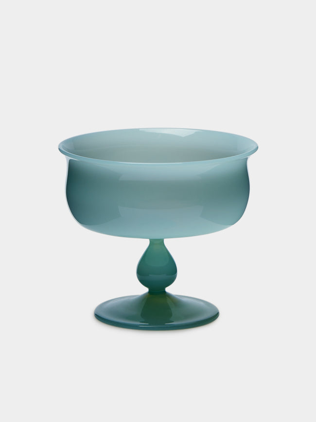 Yali Glass - Hand-Blown Murano Glass Ice Cream Sundae Serving Bowl - Green - ABASK - 