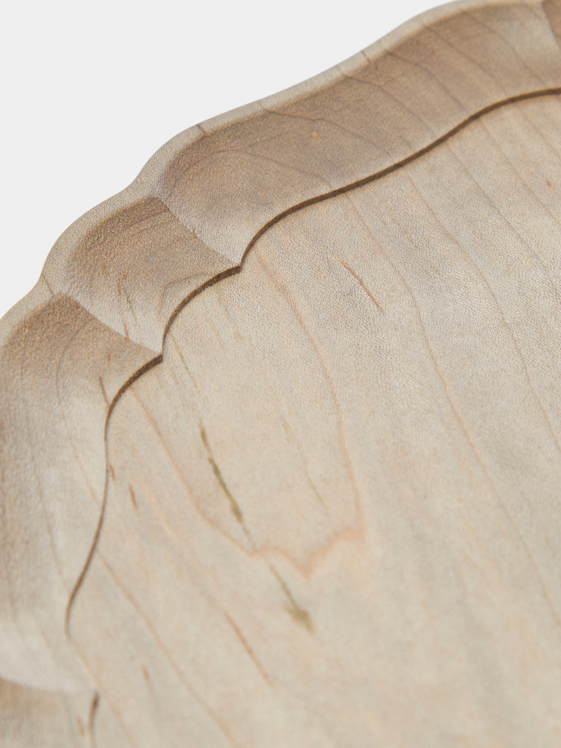 Ifuji - Italian Hand-Carved Wood Round Tray - Brown - ABASK