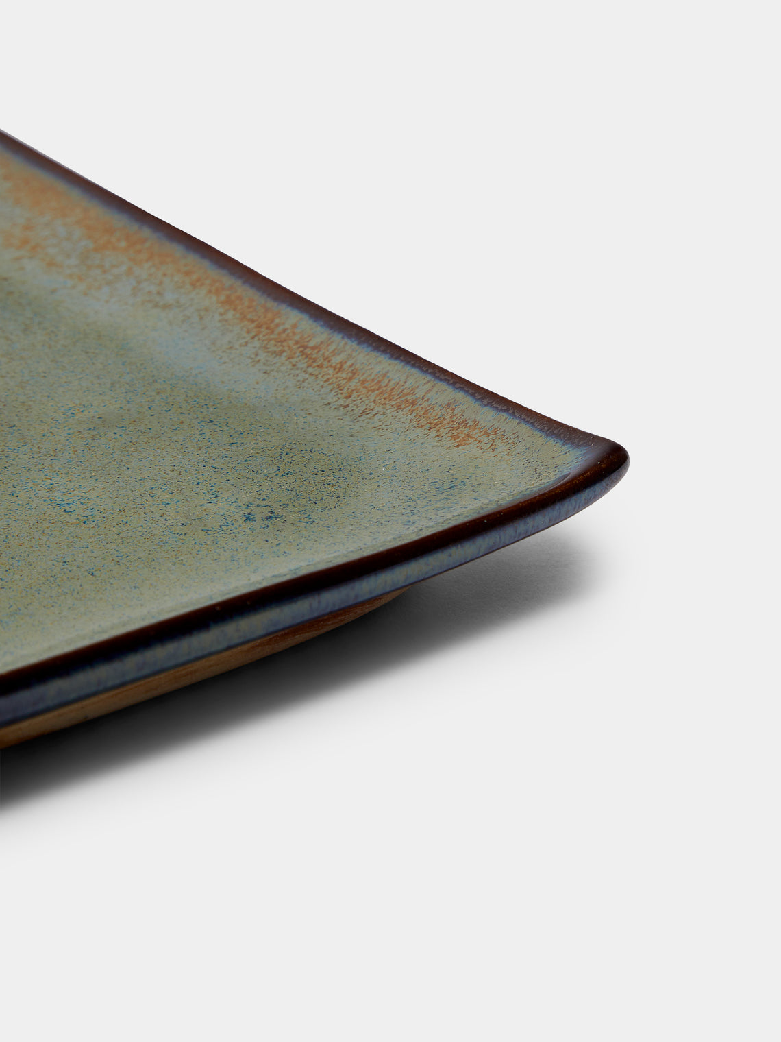 Mervyn Gers Ceramics - Hand-Glazed Ceramic Rectangular Serving Platter - Green - ABASK