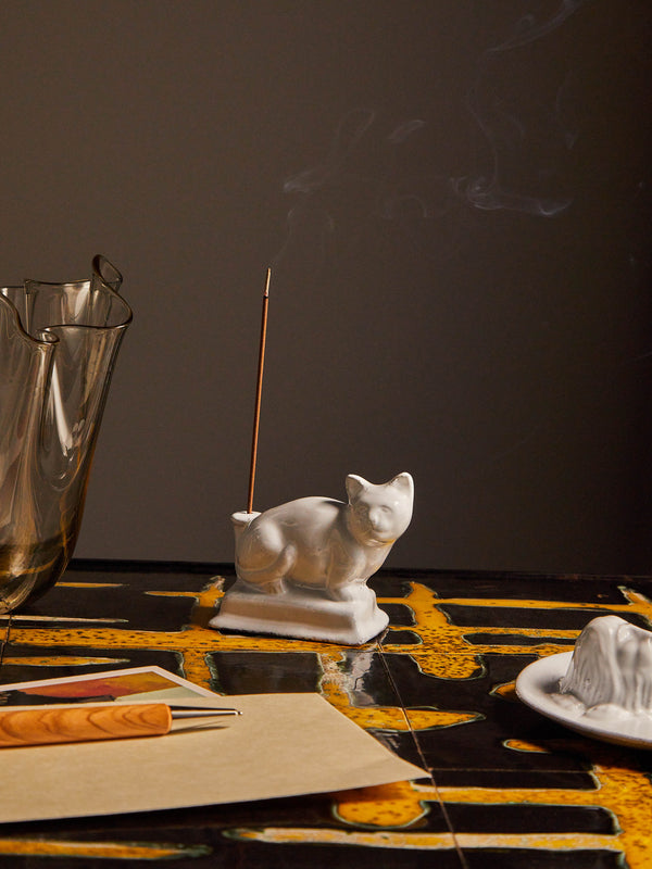 Astier de Villatte - Minou Incense Holder - White - ABASK