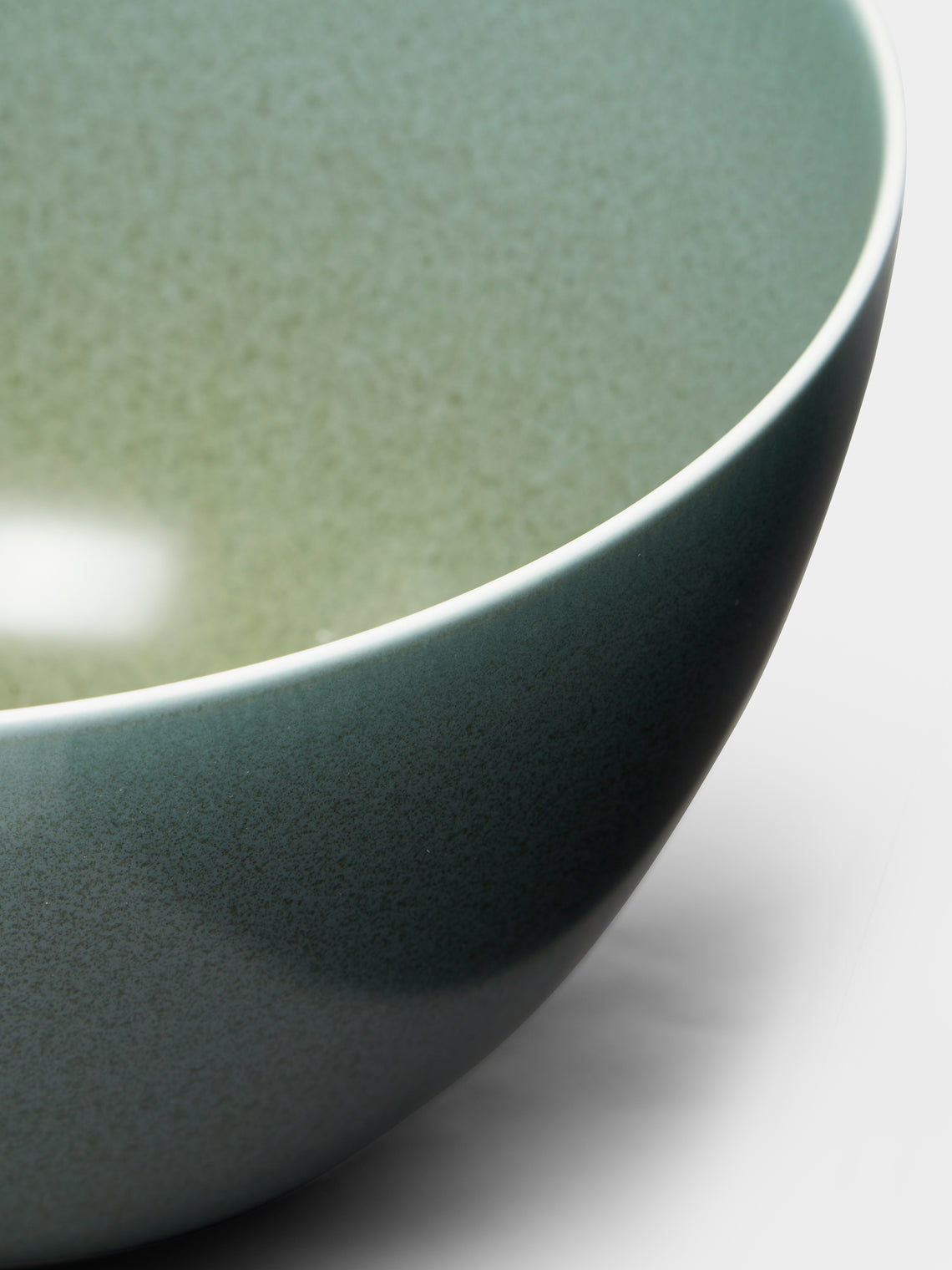 Jaune de Chrome - Todra Porcelain Large Salad Bowl - Green - ABASK