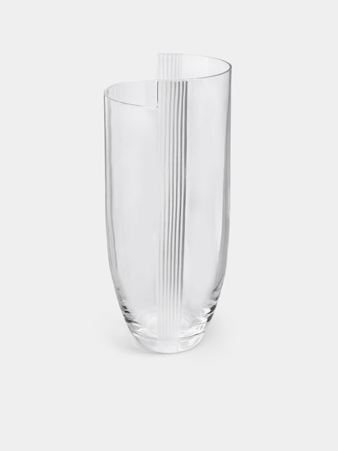 Carlo Moretti - Bande Molate Hand-Blown Murano Glass Vase - Clear - ABASK - 