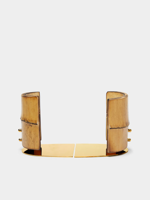 Carl Auböck - Bamboo and Brass Bookends - Gold - ABASK - 