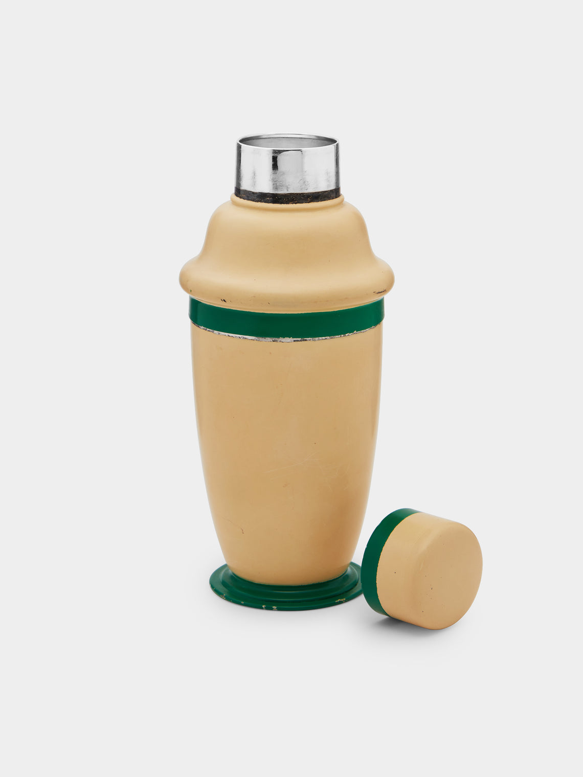 Antique and Vintage - 1920 Art Deco Silver Plated & Enamel Cocktail Shaker -  - ABASK