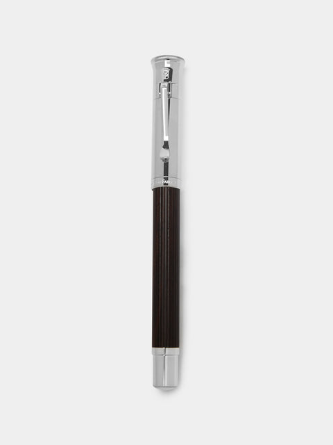 Silver Grenadilla Platinum-Plated Wood Fountain Pen by Graf von